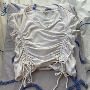 Free people White Ruched Women's Top